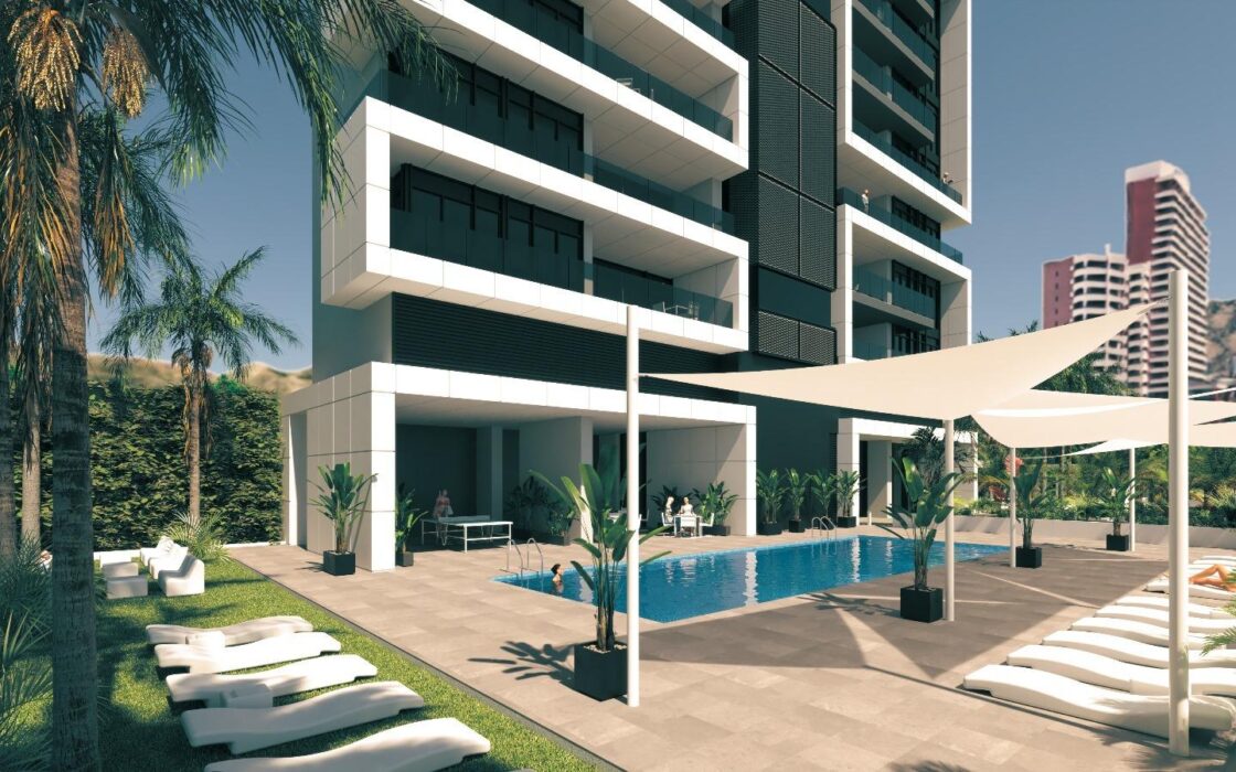 Новые дома в Бенидорме с террасой и паркингом 130 кв.м