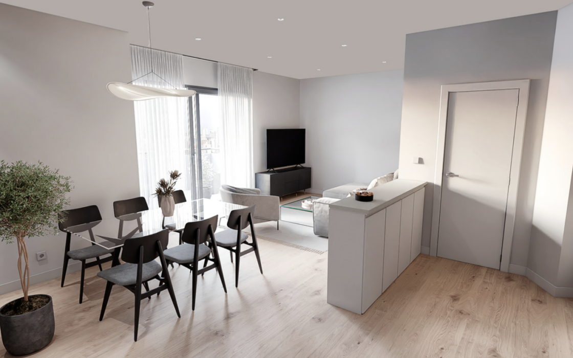 Трехкомнатная квартира в центре Малаги с террасой 137 кв.м