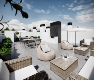 Трехкомнатная квартира в центре Малаги с террасой 137 кв.м