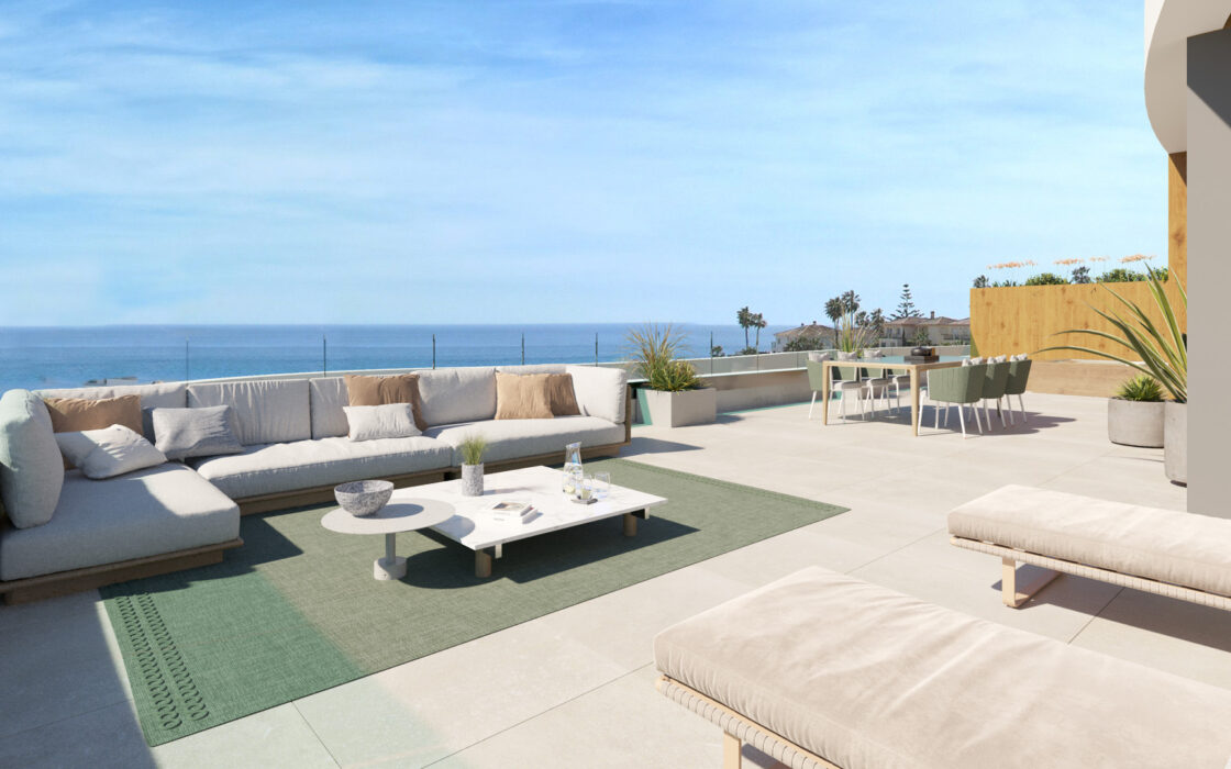 Квартира с террасой в Михас-Коста 3 комнаты 92 кв.м