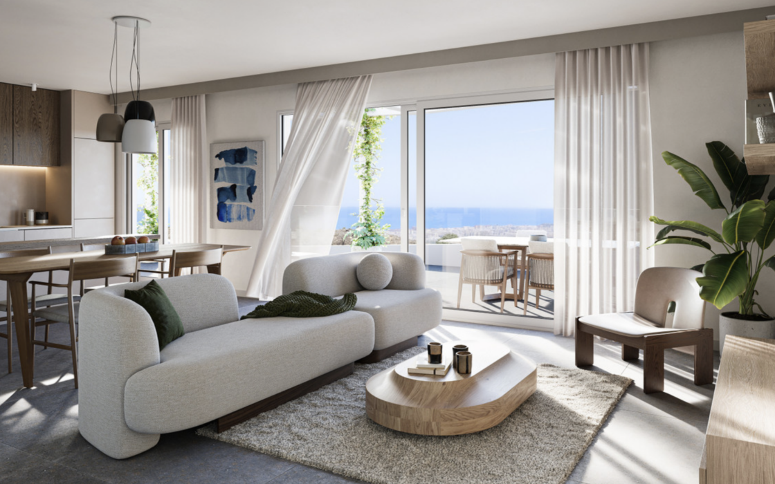 Новая квартира с террасой и двумя спальнями в Михас-Коста