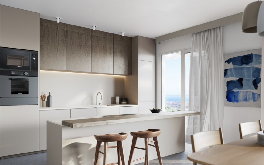 Новая квартира с террасой и двумя спальнями в Михас-Коста