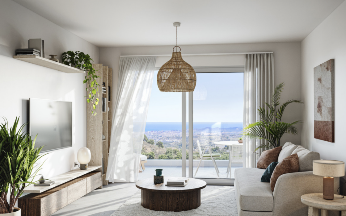 Новая квартира с террасой и двумя спальнями в Михас-Коста