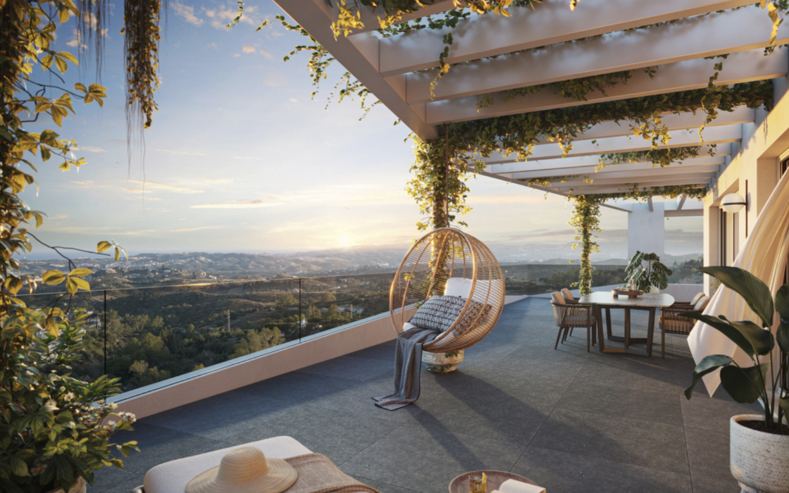 Новая квартира с террасой и двумя спальнями в Михас-Коста