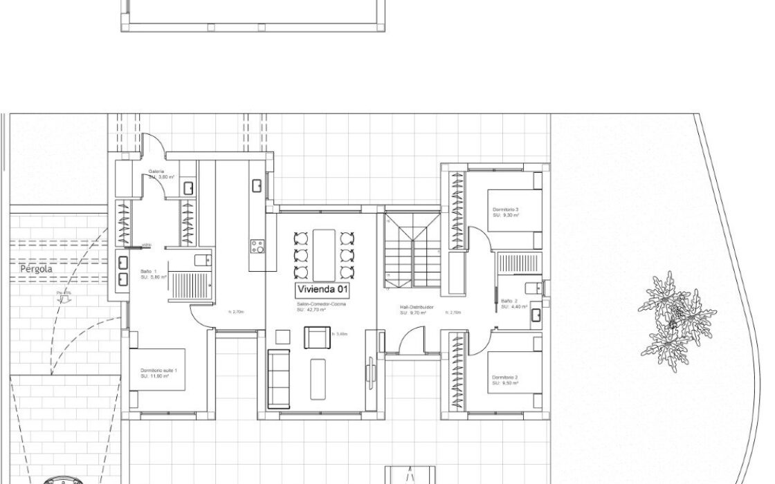 Будинок в Ель Кампельо 220 кв.м біля моря з басейном та терасою