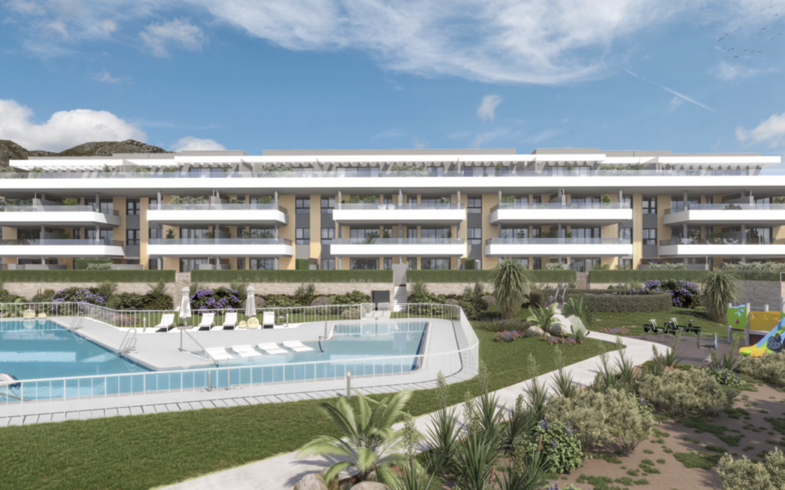 Новая квартира с двумя спальнями в Торремолиносе 112 кв.м у моря