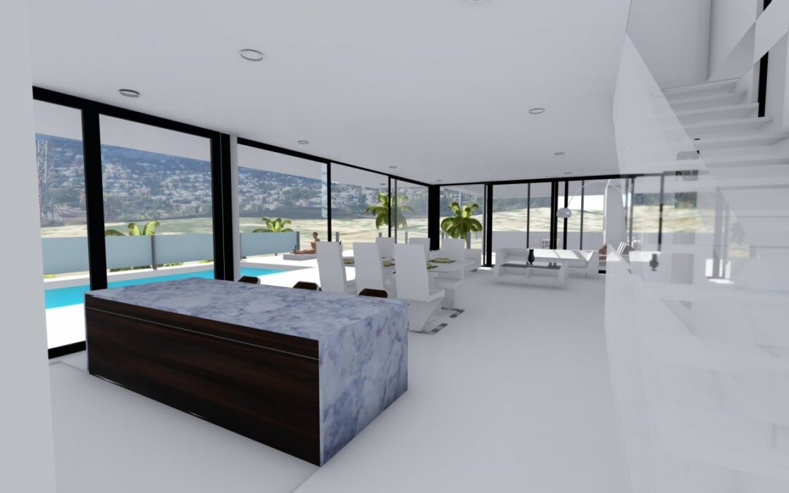 Будинок в Кальпе 409 кв.м з терасою та видом на море