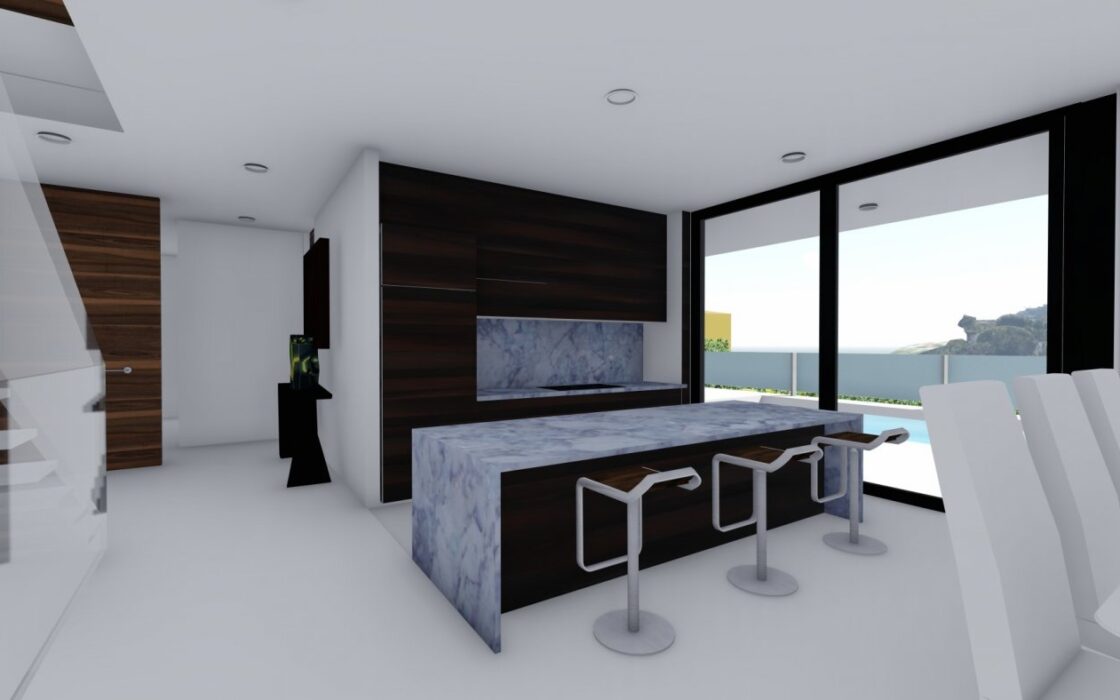 Будинок в Кальпе 409 кв.м з терасою та видом на море