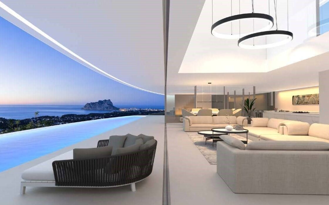 Будинок в Moraira 825 кв.м, 5 кімнат, вид на море, новобудова