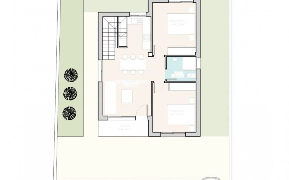 Нові вілли в Рохалесі з терасою та приватною ділянкою