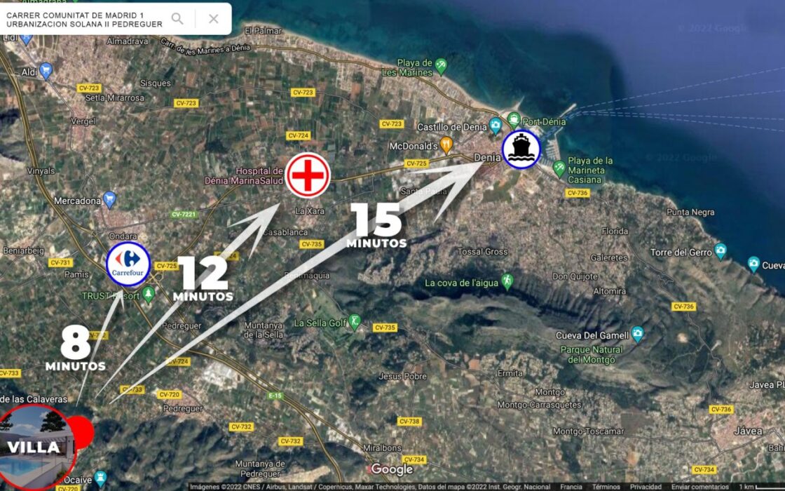 Будинок в Pedreguer, 221 кв.м, 4 кімнати, вид на море