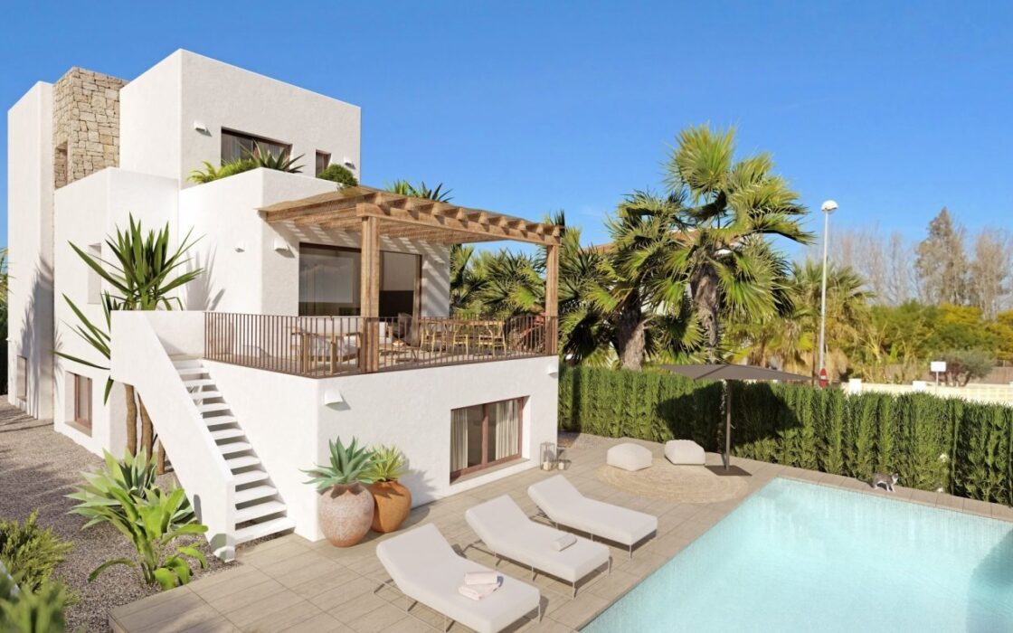 Дом в Oliva 262 кв.м у моря с террасой и бассейном