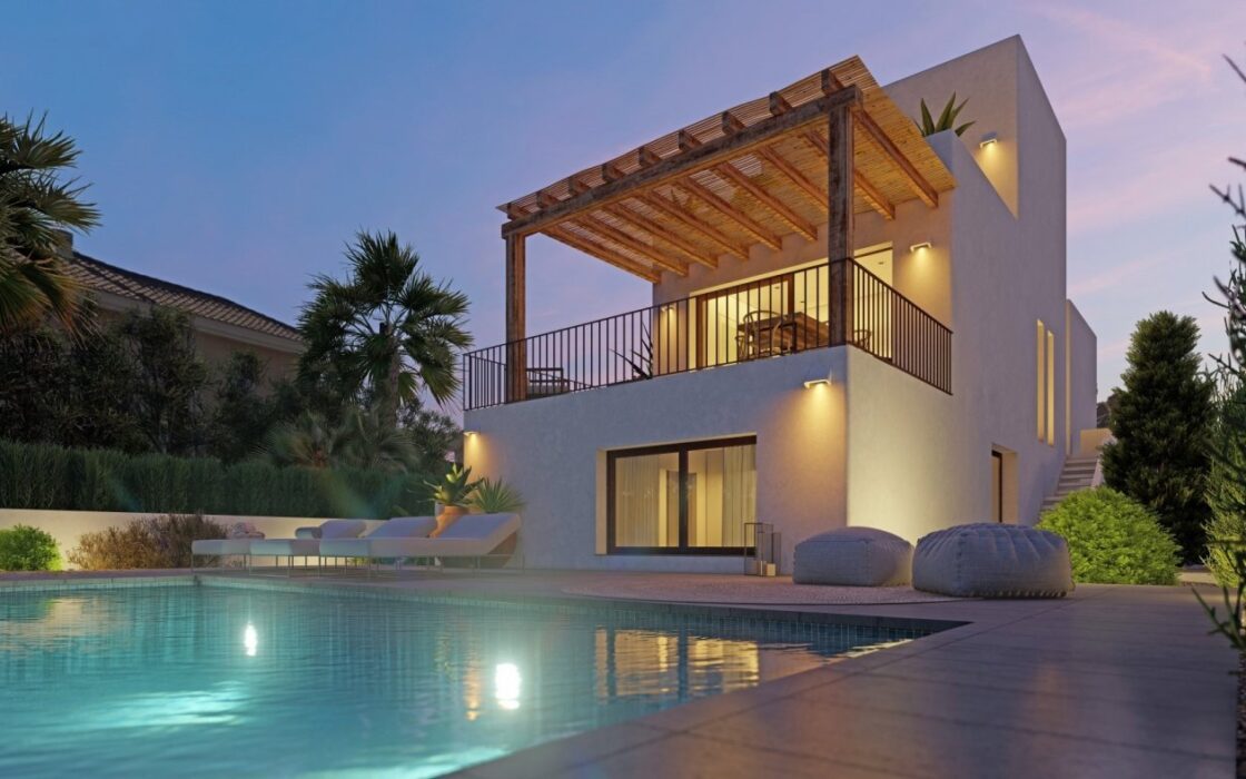 Дом в Oliva 262 кв.м у моря с террасой и бассейном