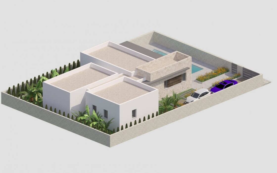 Новые виллы с террасой в Бенихофаре, 3 спальни, 178 кв.м