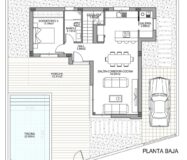 Новые виллы в Бенихофаре с террасой и бассейном 134 кв.м