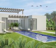 Новые виллы в Бенихофаре с террасой и бассейном 156 кв.м