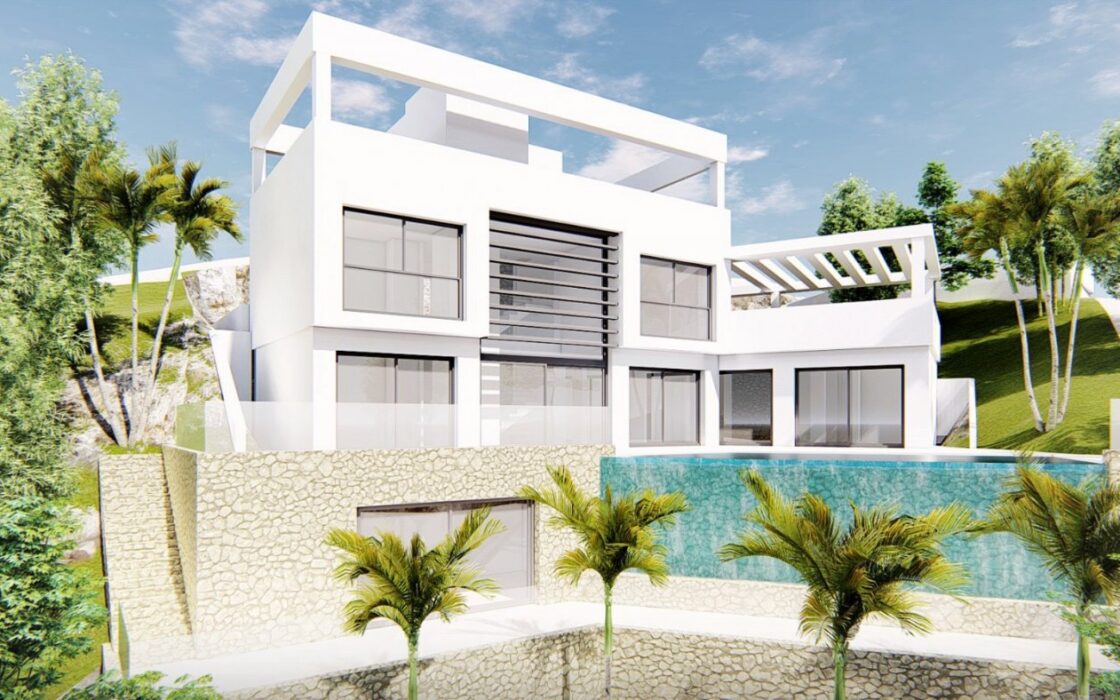 Вілла з терасою та видом на море в Вільяхойоса 351 кв.м