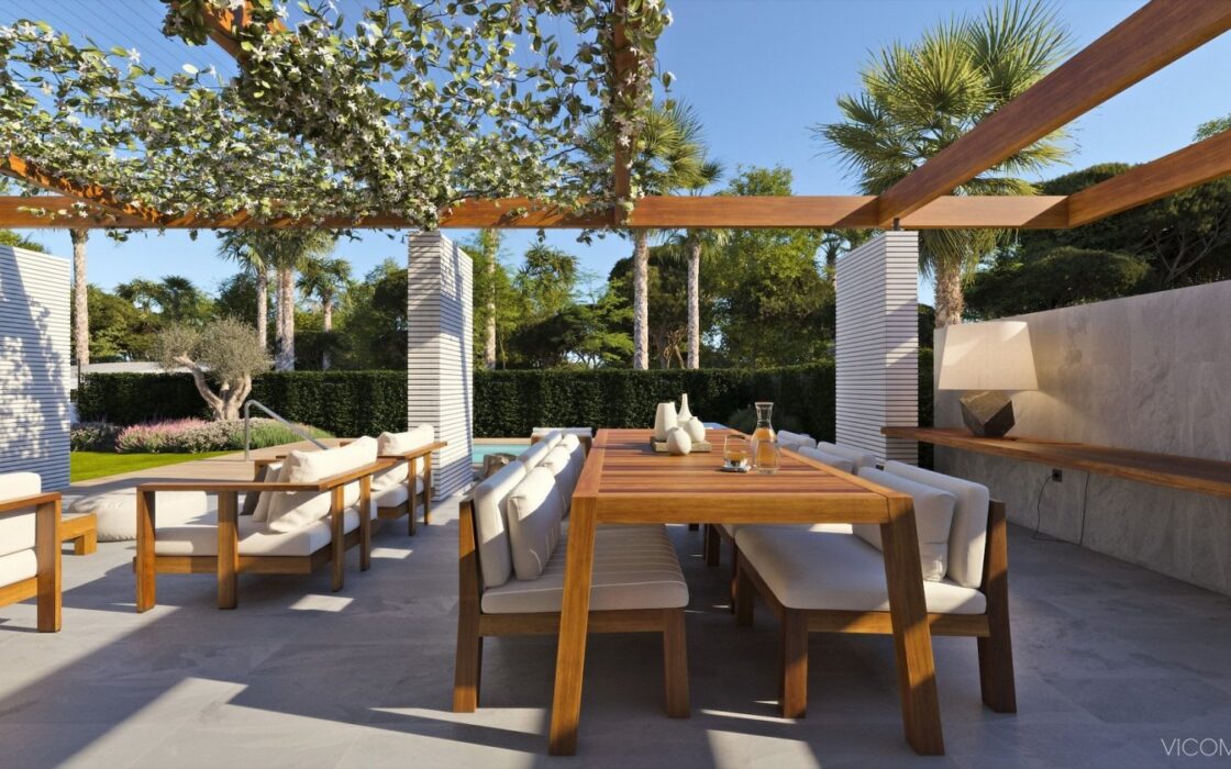 Новые виллы с бассейном в 2 минутах от пляжа Агуамарина