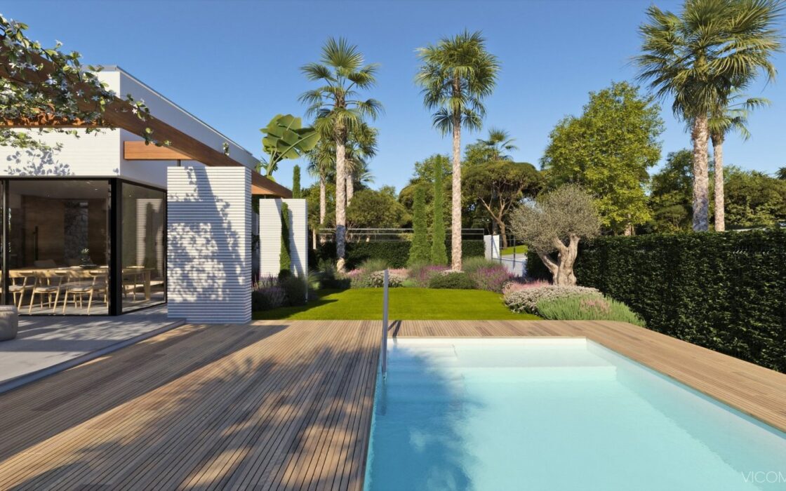 Новые виллы с бассейном в 2 минутах от пляжа Агуамарина