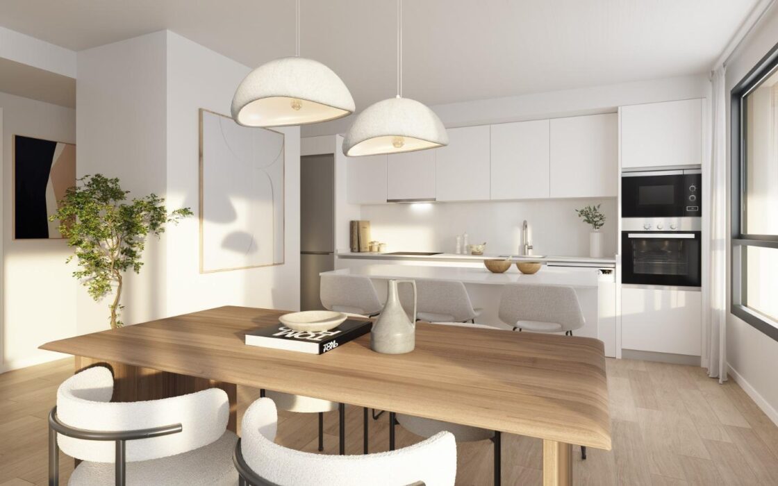 Квартири з 2-3 спальнями біля моря в Кальпе з терасою