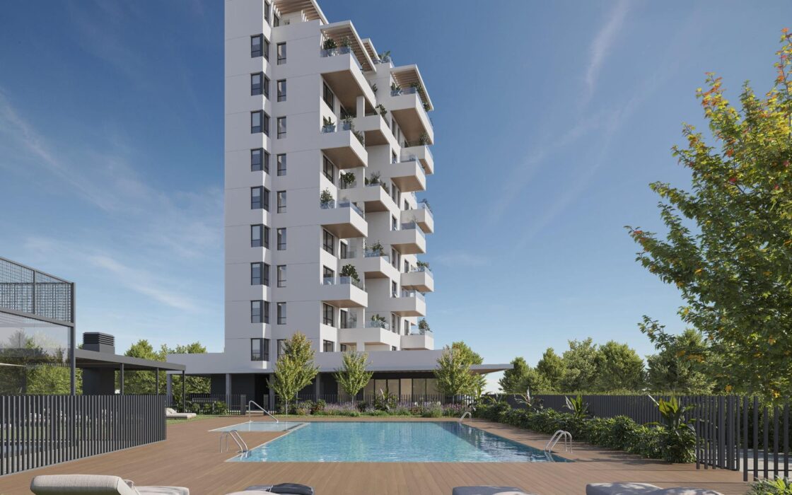 Квартири з 2-3 спальнями біля моря в Кальпе з терасою