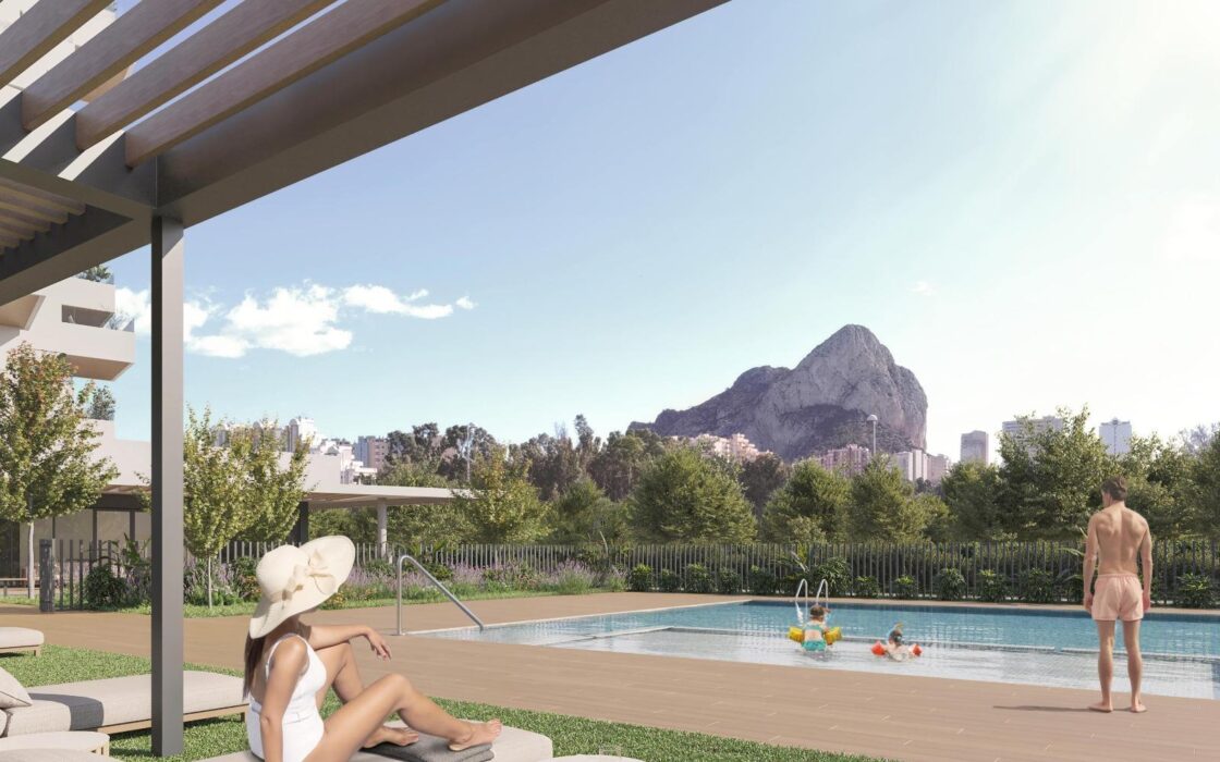 Квартири з 2-3 спальнями біля моря в Кальпе з терасою