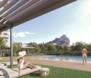 Квартири з 2-3 спальнями біля моря в Кальпе з терасою