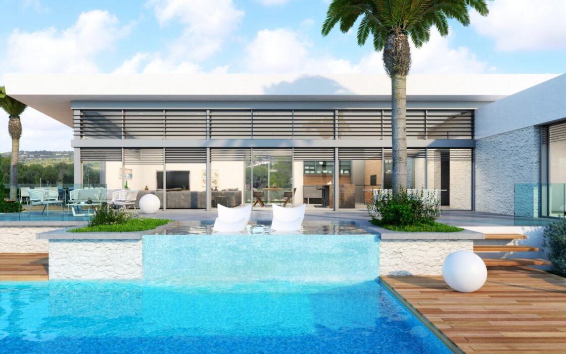 Вилла 3-4 спальни в Ориуэла Коста у гольф-клуба