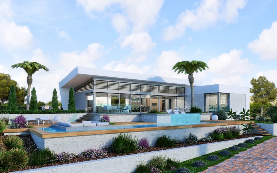 Вилла 3-4 спальни в Ориуэла Коста у гольф-клуба