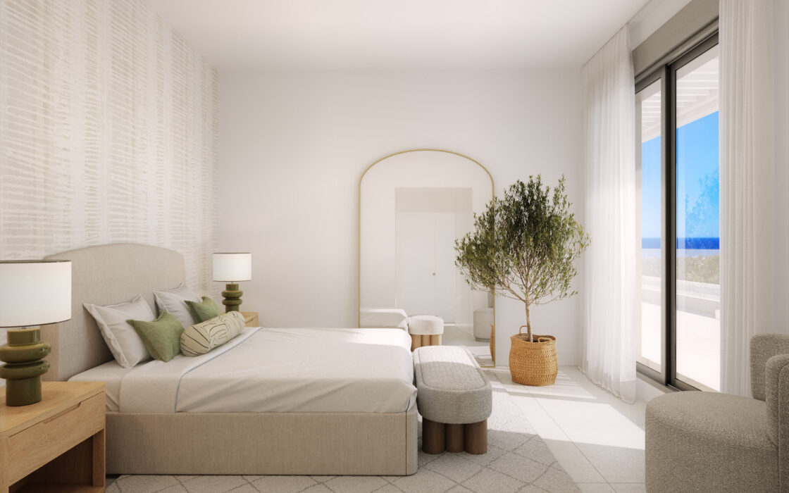 Двухспальные апартаменты с террасой в Эстепоне 184 кв.м.