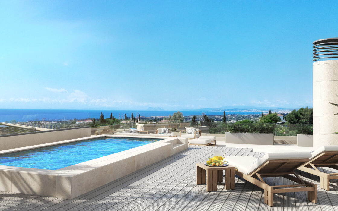 Трехспальные апартаменты в Эстепоне с террасой 225 кв.м