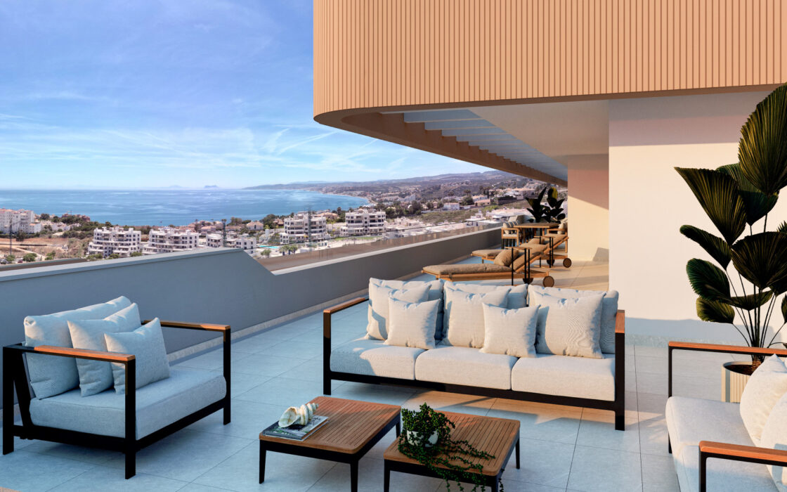 1-спальные апартаменты 132 кв.м в Эстепоне с террасой