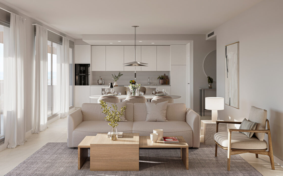 1-спальные апартаменты 132 кв.м в Эстепоне с террасой