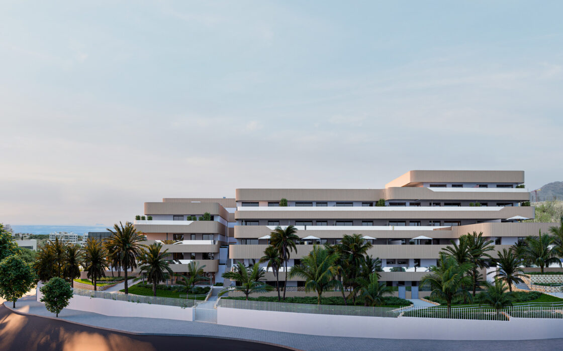 Двухспальные апартаменты в Эстепоне с террасой 161.8 кв.м