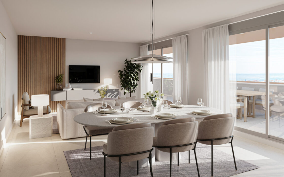 Четырехспальные апартаменты в Эстепоне с террасой 227 кв.м