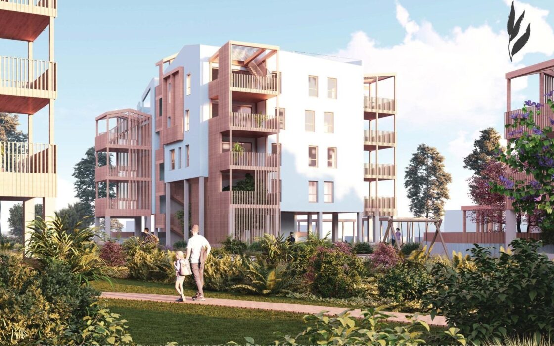 Екологічні будинки з терасами в Ель-Верже біля моря