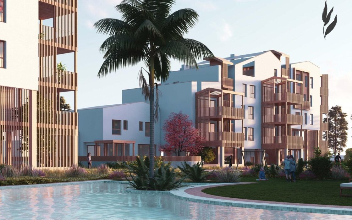 Нові екологічні будинки в Ель-Вержере біля моря з терасами