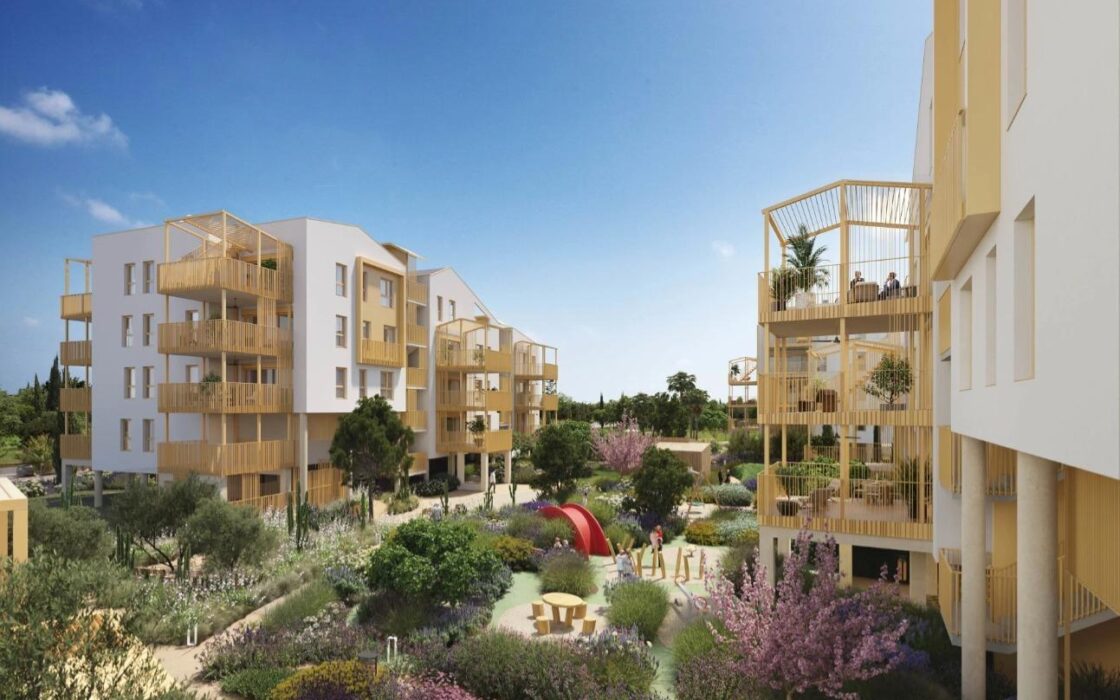 Нові екологічні будинки в Ель-Вержере біля моря з терасами