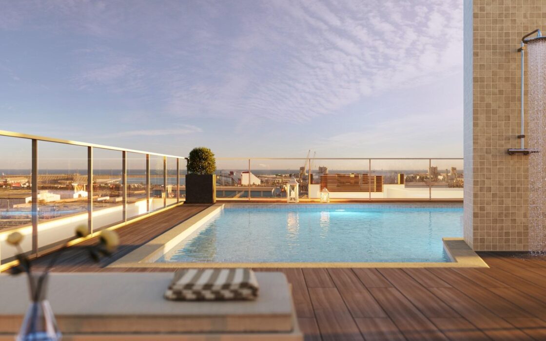 Будинки нової забудови в Аліканте з терасами біля моря