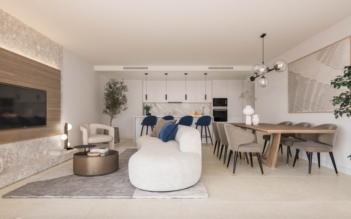 Просторні квартири з 2 спальнями в Естепоні біля моря 98 кв.м