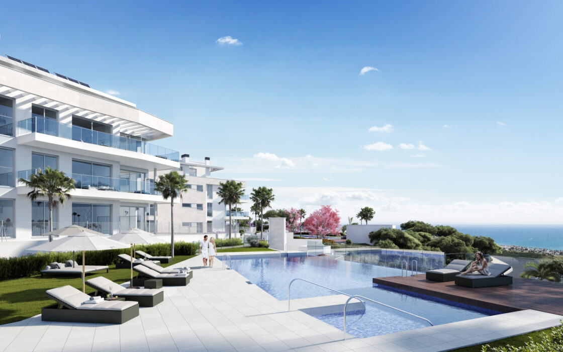 Трехспальные апартаменты в новостройке Михас Коста с террасой