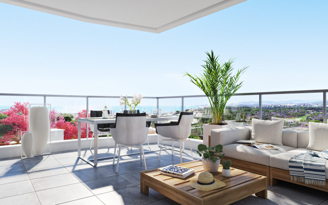 Трехспальные апартаменты в новостройке Михас Коста с террасой