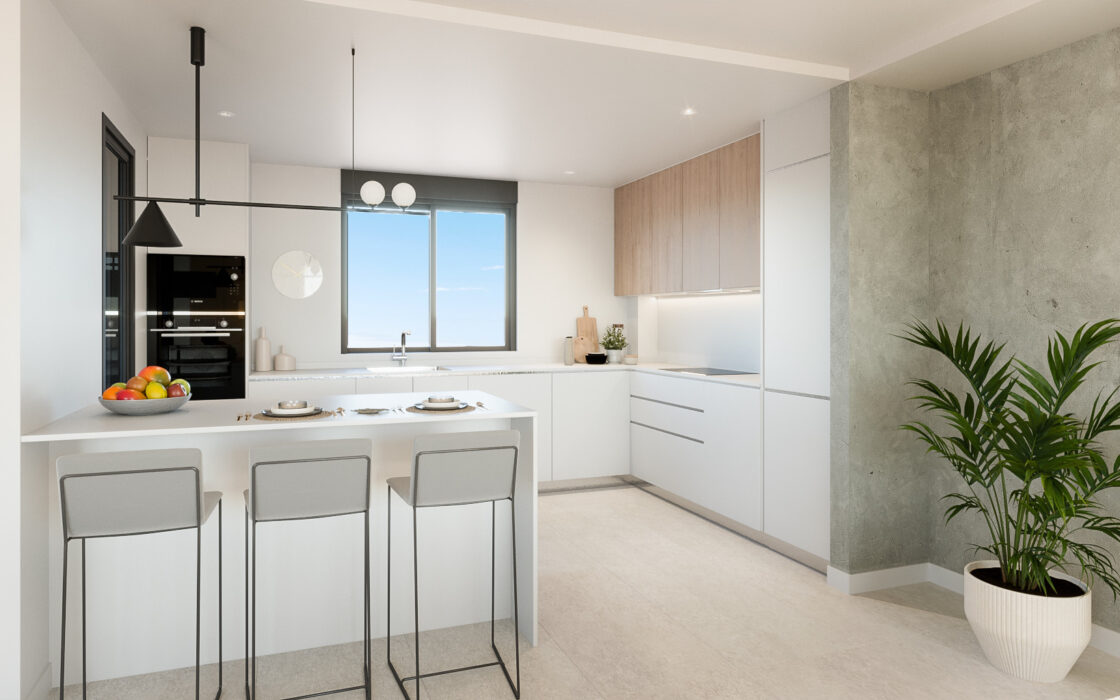 Трехкомнатные апартаменты с террасой в Марбелье 144 кв.м.