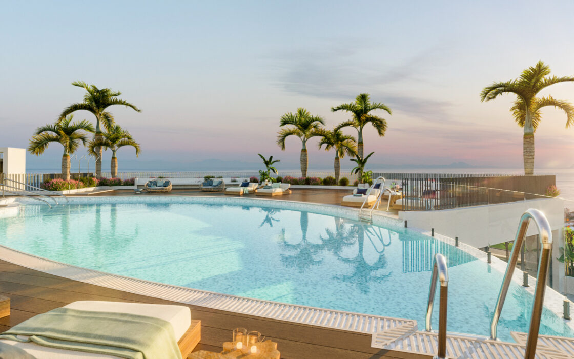 Трехкомнатные апартаменты с террасой в Марбелье 144 кв.м.