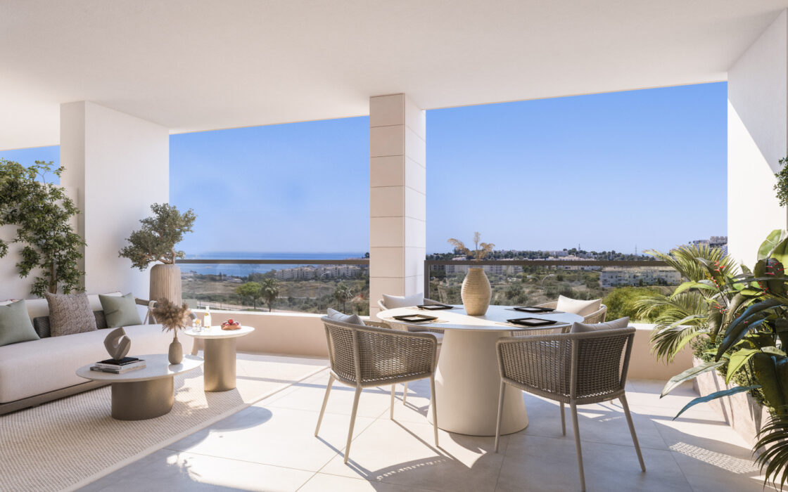 Трикімнатні апартаменти в новому комплексі біля гольфу в Міхасі