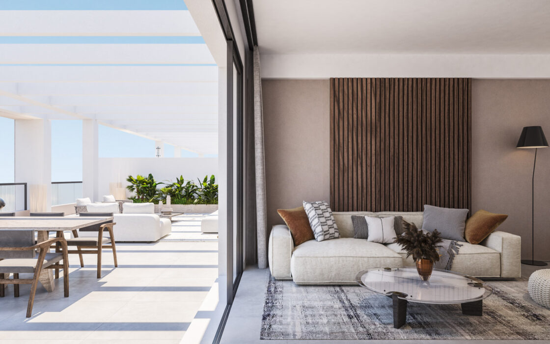 Трикімнатні апартаменти в новому комплексі біля гольфу в Міхасі