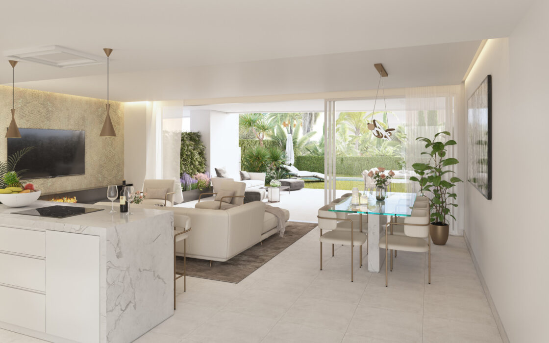 Терраса, 3 комнаты в Гольф-курорте Алькаидес 118 кв.м