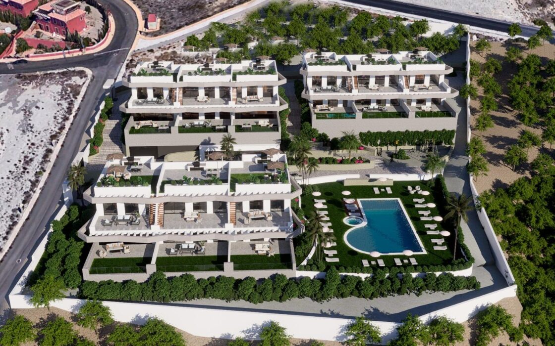 Квартиры с террасами в Балкон де Финестрат 202 кв.м у моря