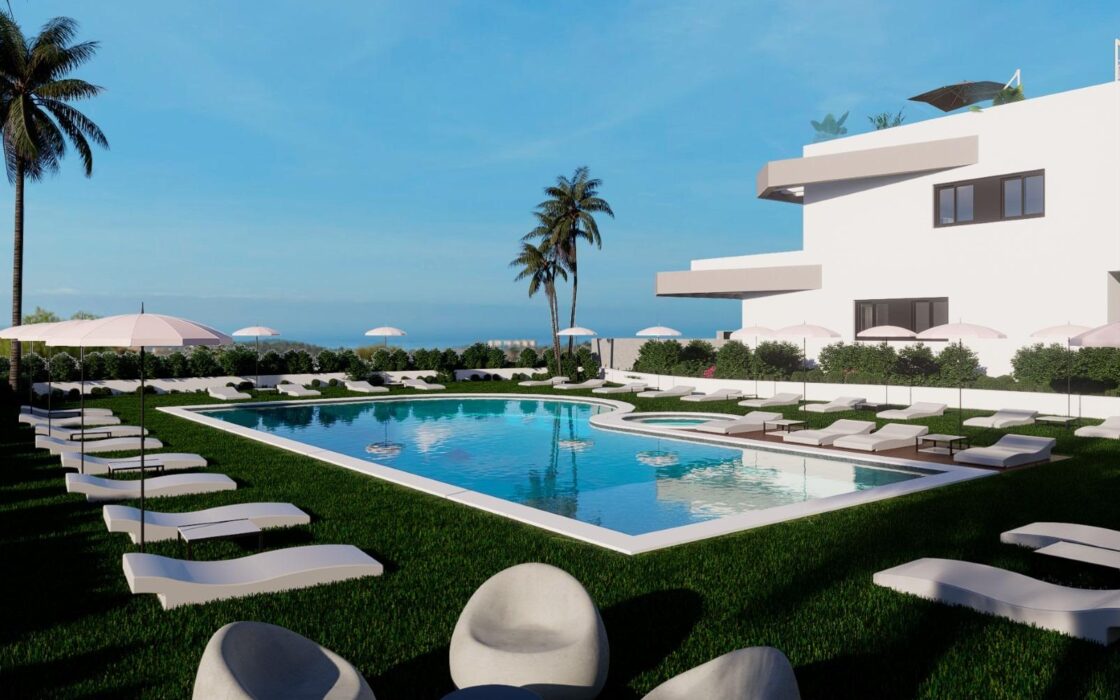 Квартиры с террасами в Балкон де Финестрат 202 кв.м у моря