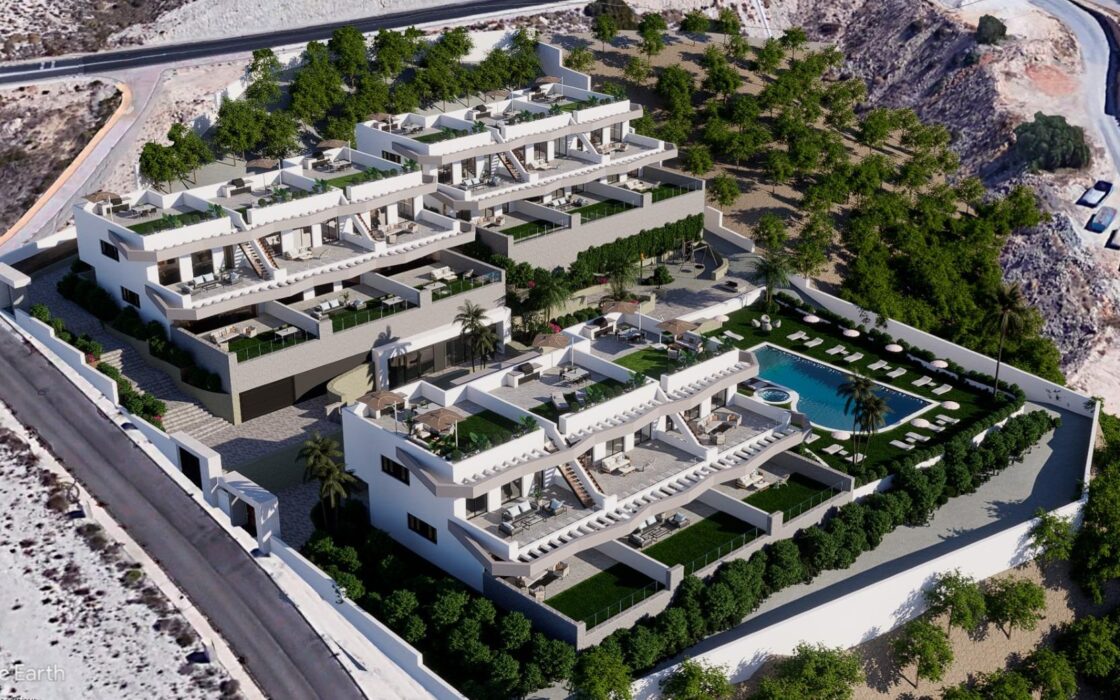 Квартиры с террасами в Балкон де Финестрат 202 кв.м у моря